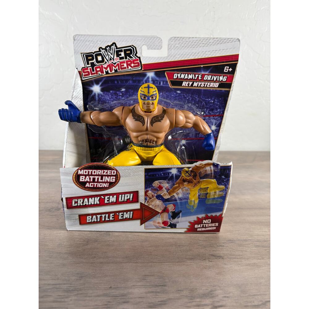 WWE Wrestling Power Slammers‎ Dynamite Driving Rey Mysterio Action Figure- NIB